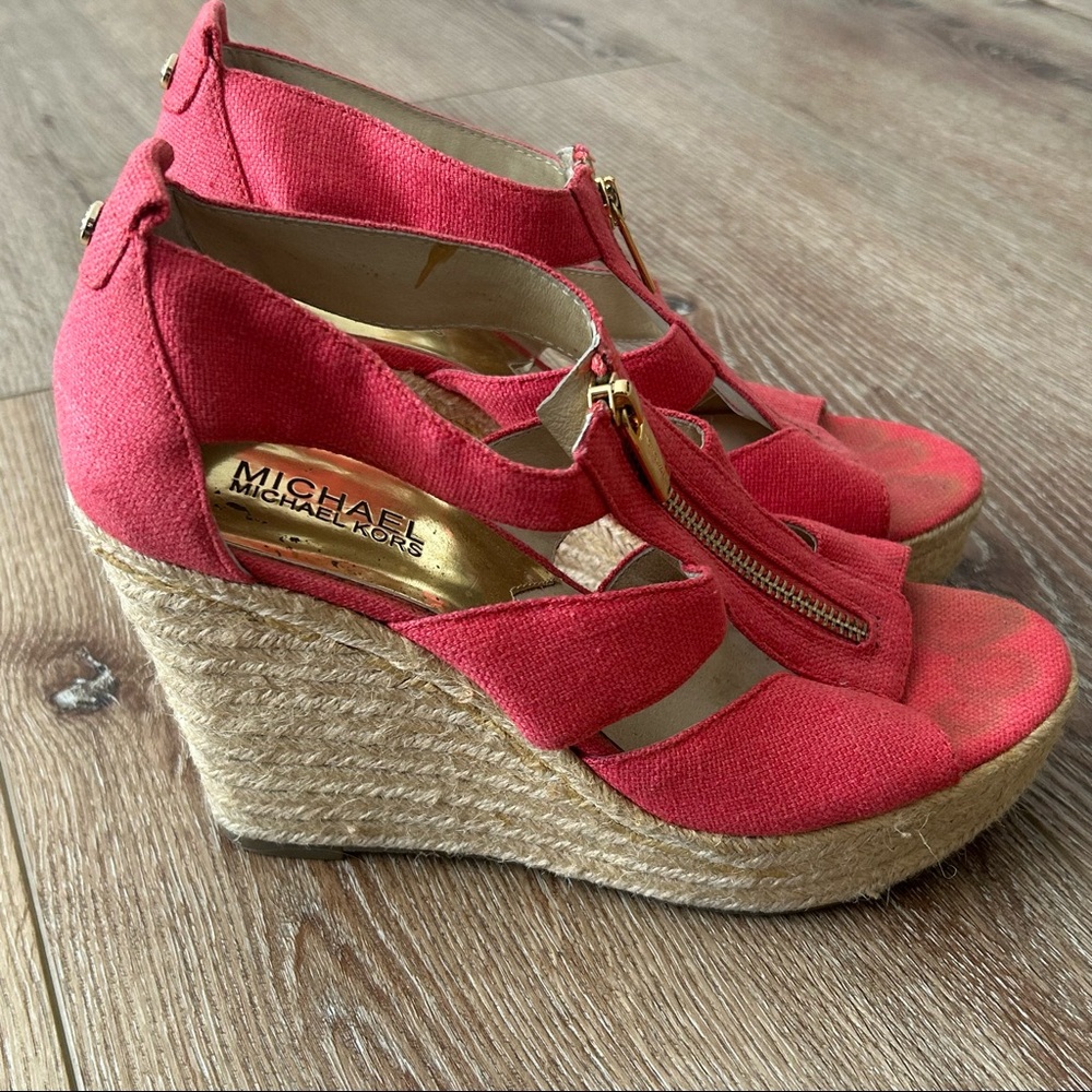 MICHAEL Michael Kors Wedges with Gold Zipper